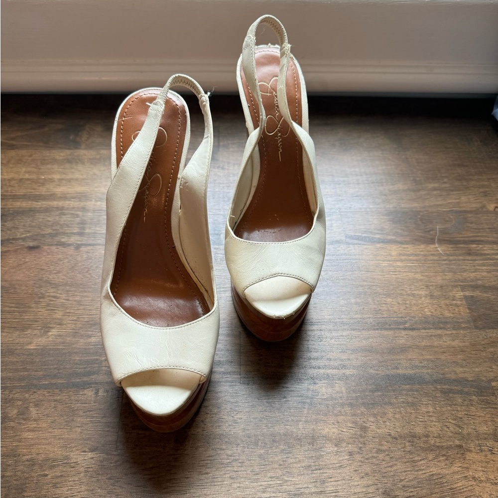 Jessica Simpson sling back platform heal - size 7